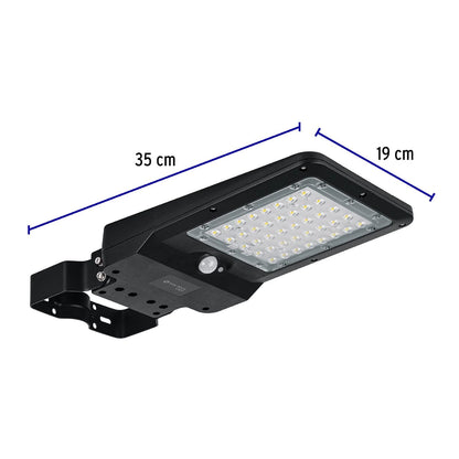 Volteck SUB-901L, Luminario suburbano LED 8 W con panel solar, luz blanca fría 6500K, IP 65, color negro