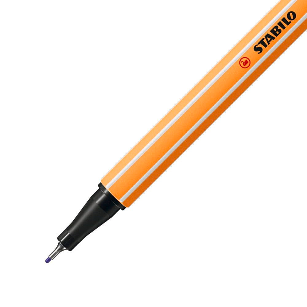 STABILO Point 88 Fineliner – Estuche Zig‑zag con 18 rotuladores de punta fina 0.4 mm