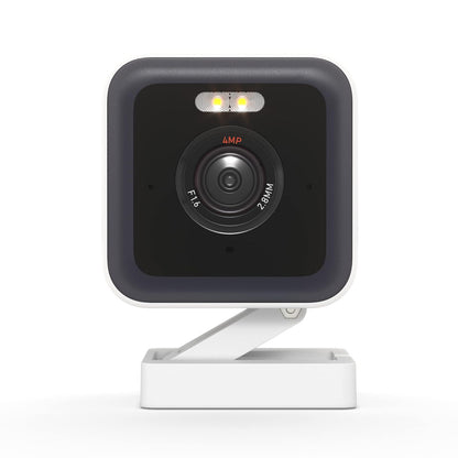 WYZE CAM v3 Pro 2K Indoor/Outdoor Wi-Fi Security Camera with Color Night Vision, Edge AI, Integrated Spotlight & Siren, 2-Way Audio, Compatible with Alexa & Google Assistant, White