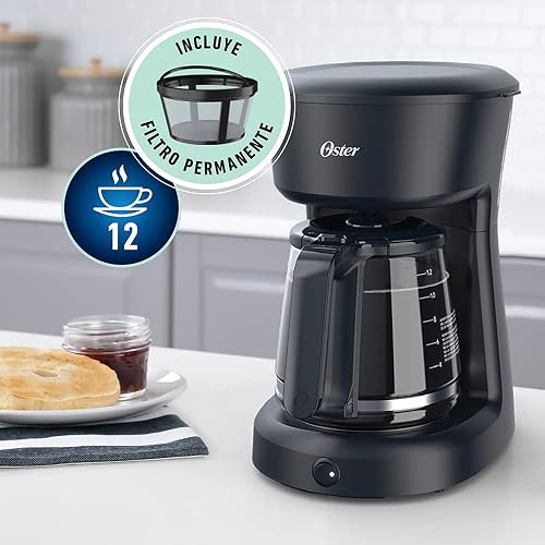 Cafetera de 12 tazas Oster® negra sistema de switch BVSTDCS12B013 | Sistema de switch, Negro, BVSTDCS12B013