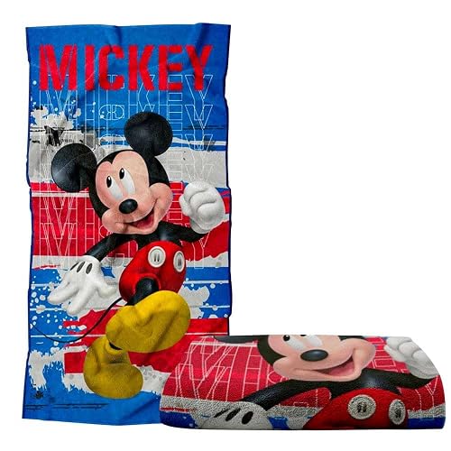 Providencia Toalla Mickey Premium para Baño 75 x 150 cm. Estampado Digital Disney. Tacto Suave