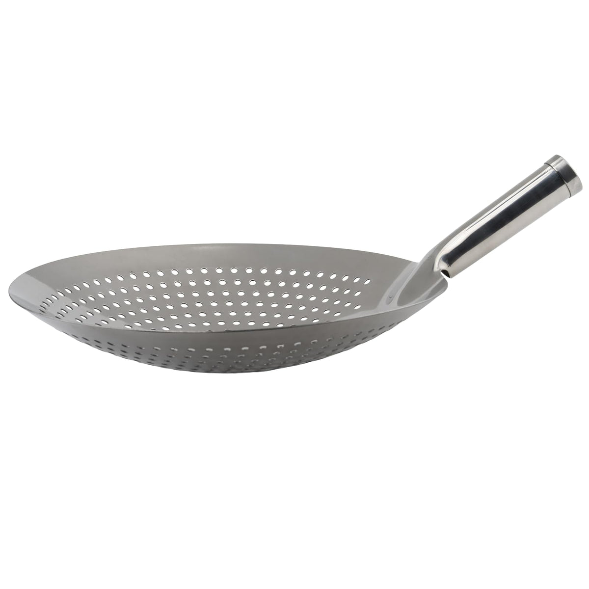Winco Skimmer redondo de acero inoxidable, 12 pulgadas, mediano