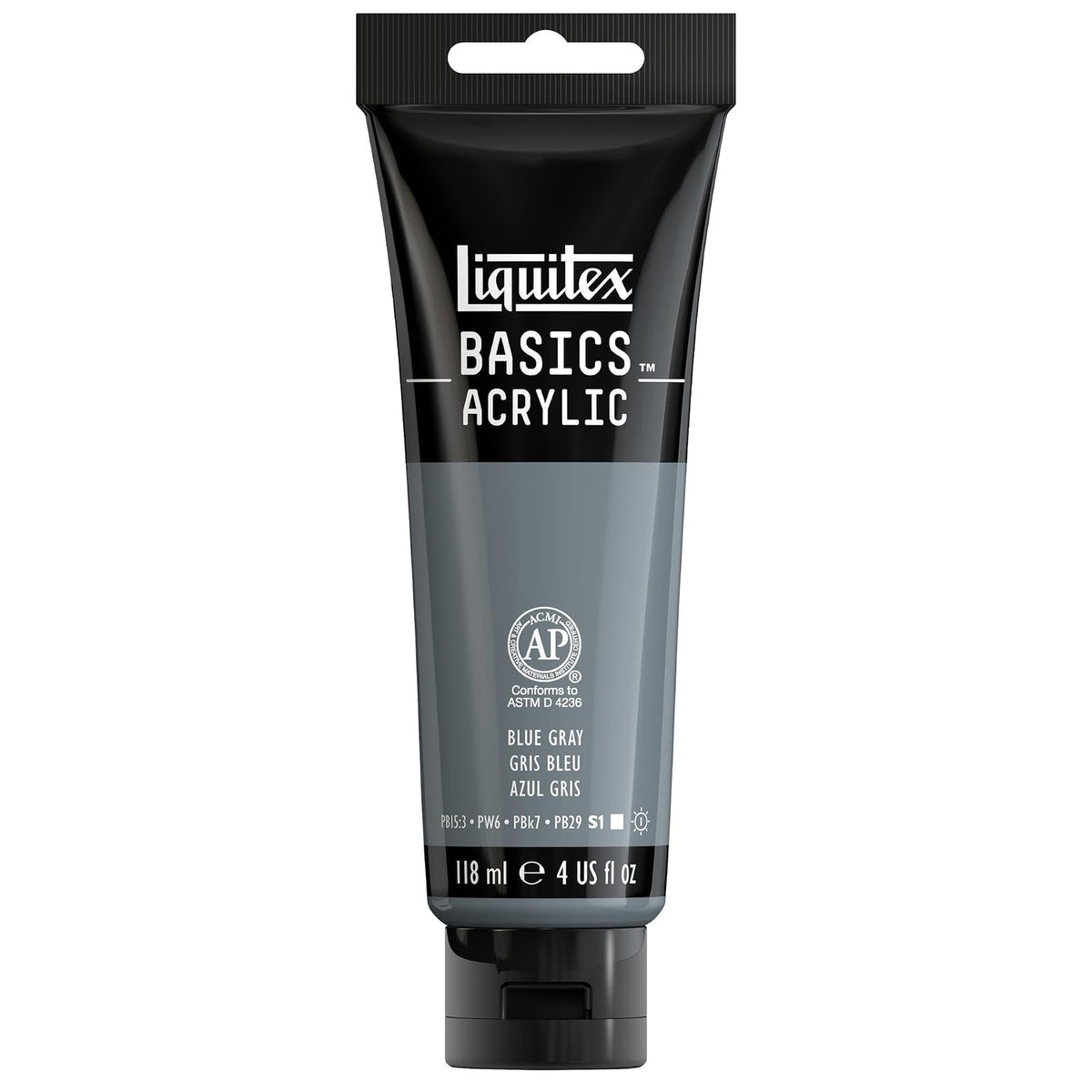 Liquitex Basics Pintura Acrílica, Tubo de 4 oz - Azul (Blue Gray) - Tubo de 4 onzas