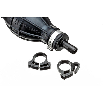 Quicksilver 8M0061875 - Foco de imprimación con 2 Abrazaderas de Manguera para líneas de Combustible de 5/16 Pulgadas (8 mm)