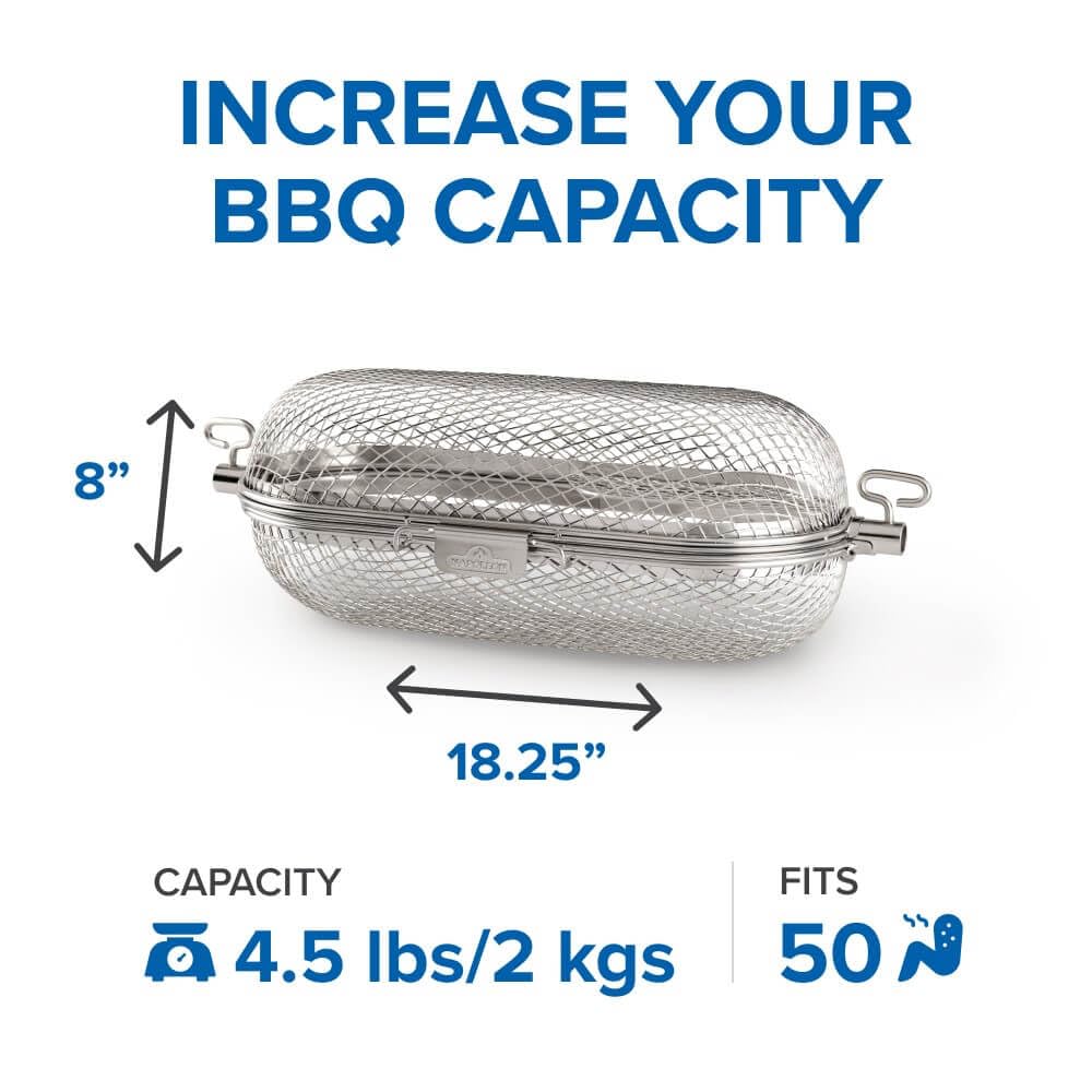 Napoleon 64000 - Cesta para asador, Accesorio para Parrilla, Acero Inoxidable