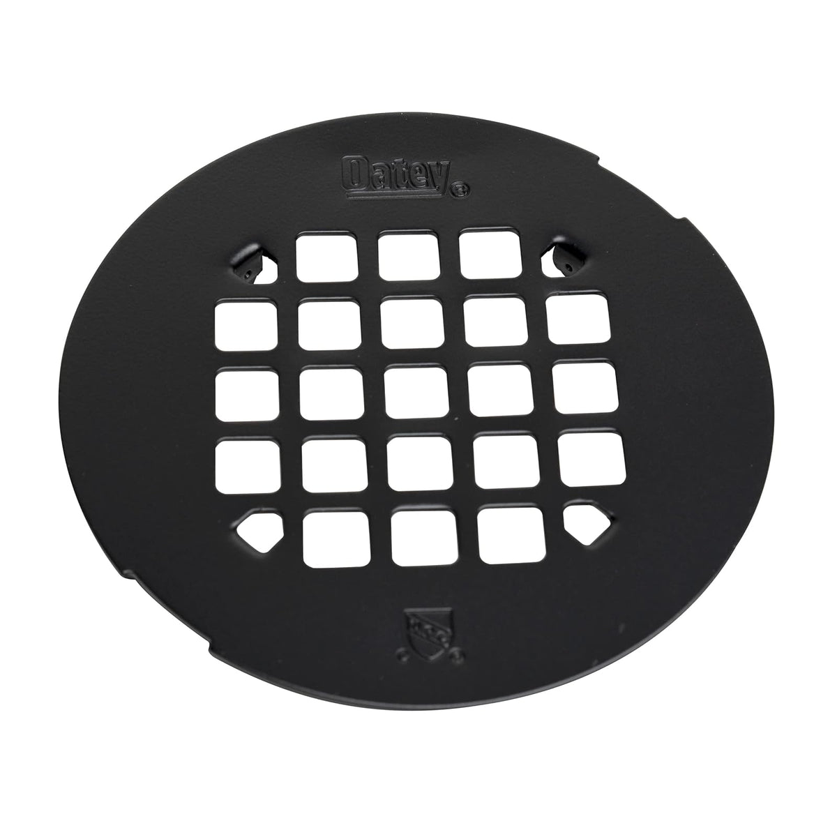 Oatey Universal 4-1/4" Colador de Ducha Redondo Snap-Tite, Negro Mate