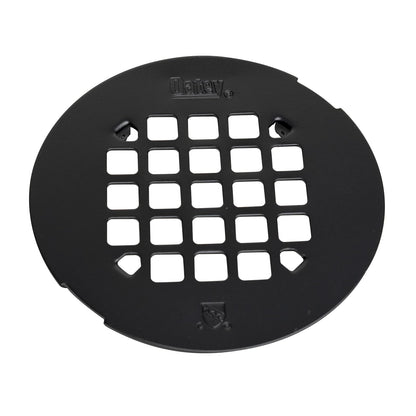 Oatey Universal 4-1/4" Colador de Ducha Redondo Snap-Tite, Negro Mate