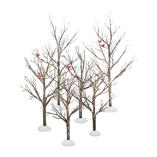 Department 56 Village - Figura de árbol de Ramas Desnudas (Juego de 6)