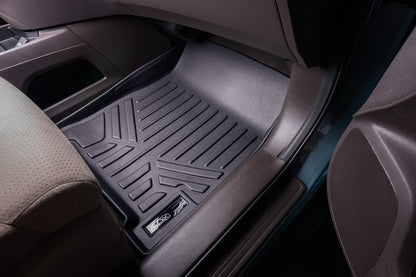 SMARTLINER Juego de tapetes de Piso de Recubrimiento, de 2 Filas, para Honda CR-V 2012-2016, Color Negro