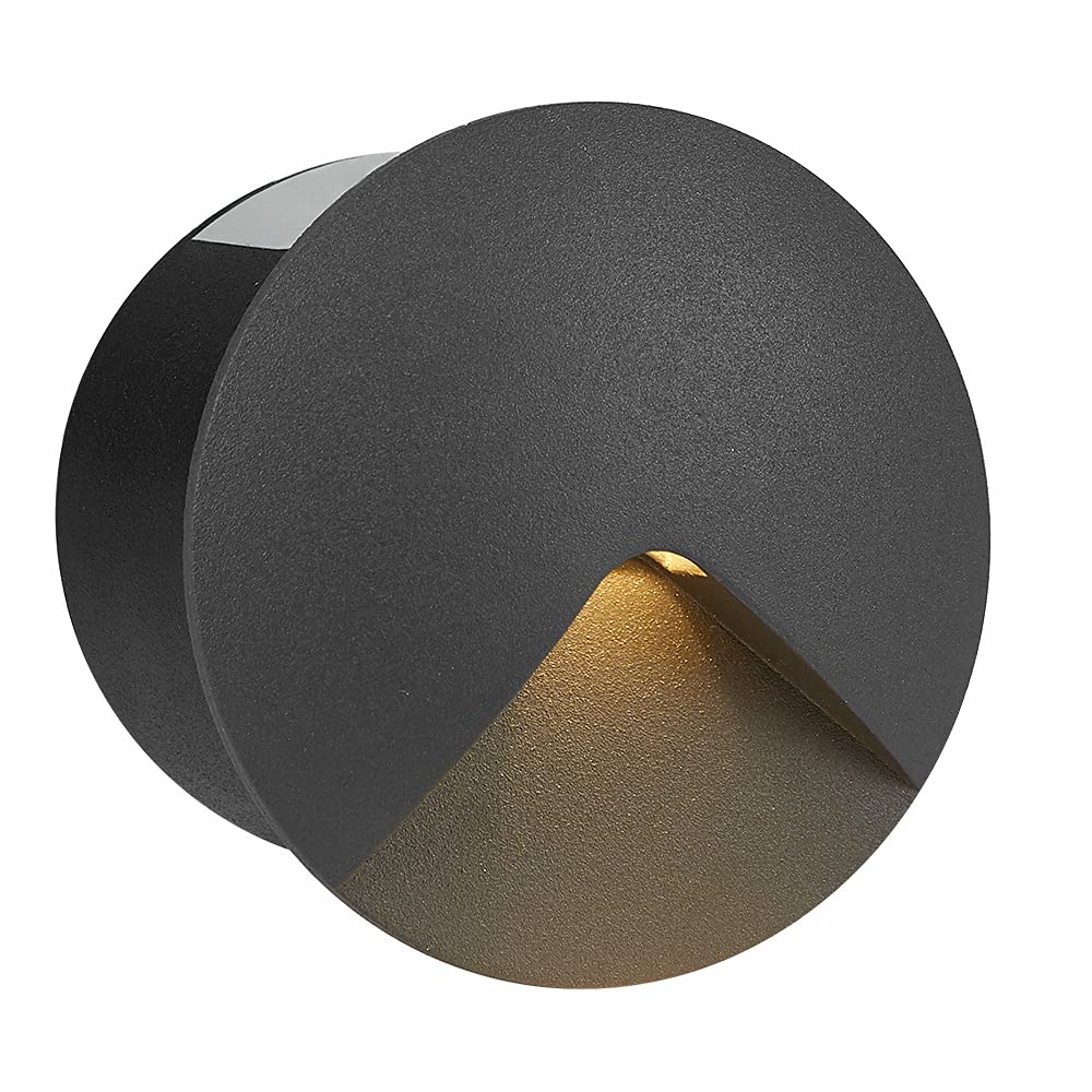 Tecnolite - Lámpara de exterior LED para empotrar, 2.5 W, Luz suave cálida