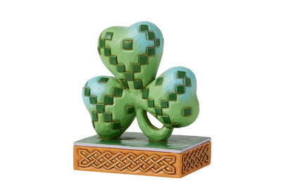Enesco Jim Shore Heartwood Creek Figura Miniatura de trébol con Nudo irlandés, 3.5 Pulgadas, Multicolor
