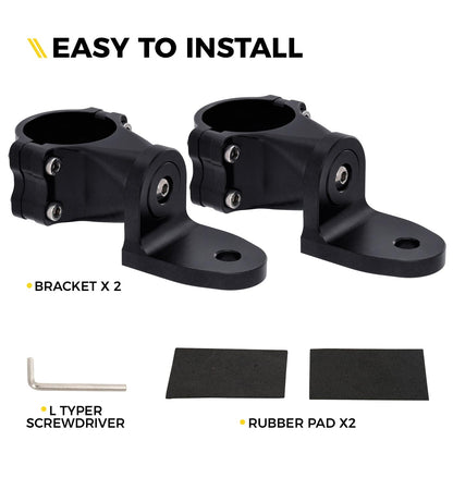 Xprite - Soporte para poste de bandera resistente, soporte de luz de látigo, aleación de aluminio CNC 6061, soporte de montaje de luz ajustable rápido de 360°, compatible con Polaris Rzr XP Can-Am x3,