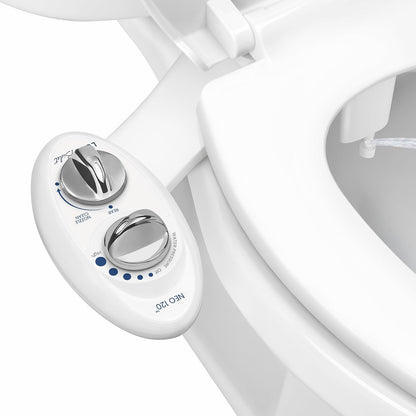 Luxe Bidet NEO 180 Accesorio de Bidé para Asiento de Inodoro, Doble Boquilla - Blanco - Boquilla Única (NEO 120)