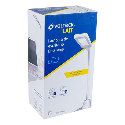 Volteck Lait LES-100L, Lámpara de LED 5W cuello flexible para escritorio