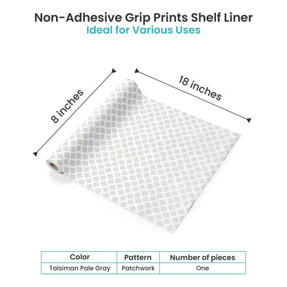 Con-Tact 08F-C8AR0-04 Solid Grip Prints Non-Adhesive Non-Slip Shelf and Drawer Liner, 18-Inches by 8-Feet, Talisman Taupe