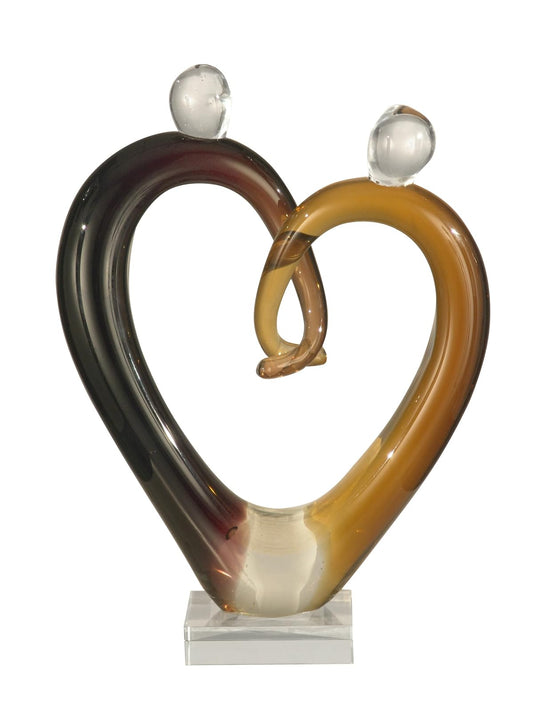 Dale Tiffany AS11112 - Escultura artística de Corazones de Vidrio, Multicolor, 11 x 7,75 x 7,75 x 7,75 Pulgadas