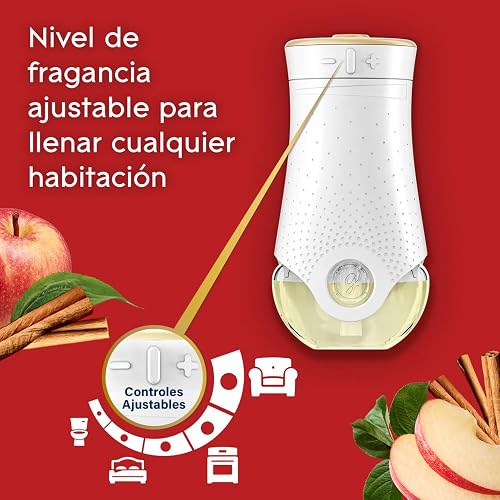 Glade Aceites Naturales Aromatizante de Ambiente Continuo, Repuesto Econopack, Aroma Manzana y Canela, 63 ml