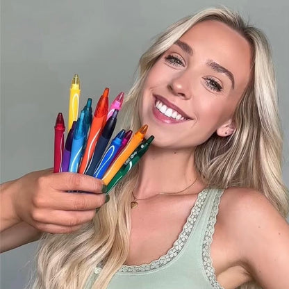 BIC Gelocity - Bolígrafos de gel de secado rápido con temática oceánica, punta media (0.7 mm), juego de 8 bolígrafos de gel de colores para tomar notas y escribir diarios