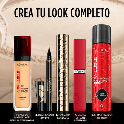 L´Oréal Paris base de maquillaje líquida de alta cobertura, Infallible 32h Freshwear Tono 100, 30ml
