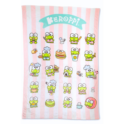Franco Collectibles Keroppi Foodie Bedding - Manta súper Suave y acogedora, 62 x 90 Pulgadas, (Producto con Licencia Oficial)