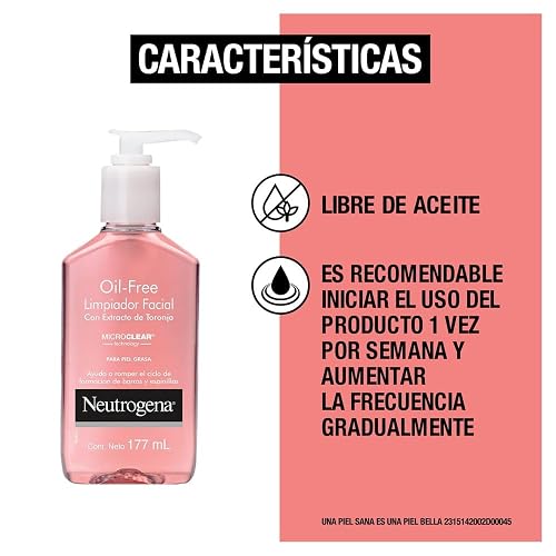 Neutrogena Oil free Gel Limpiador Facial Toronja Ácido Salicílico 177 ml