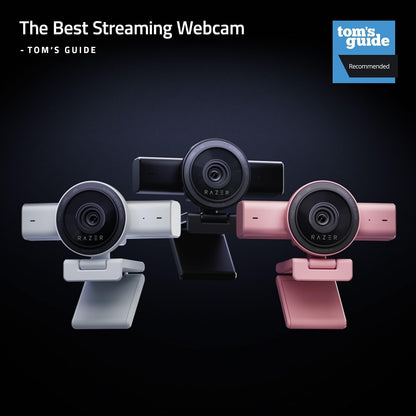 Razer Kiyo V2 Streaming Webcam: 4K 30 FPS, 1080p 60 FPS - AI Powered Auto-Framing - Built-in Microphone - Ultrawide Angle Lens - Privacy Cover - Works with OBS, Xsplit, Discord, Zoom, Teams - Black