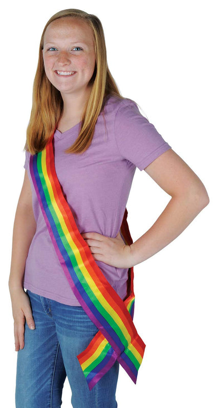 Beistle 60538 Rainbow Satin Sash, 33 by 4 inch