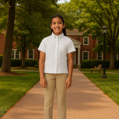 French Toast - Camisa Oxford de Manga Corta para niña