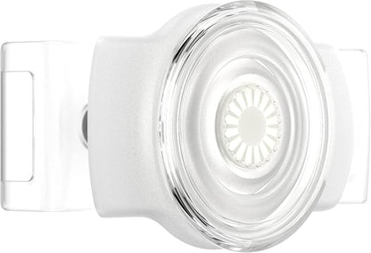 PopSockets Phone Grip Slide for Phones and Cases, Sliding Phone Grip with Expanding Kickstand, Square Edges - White and Clear