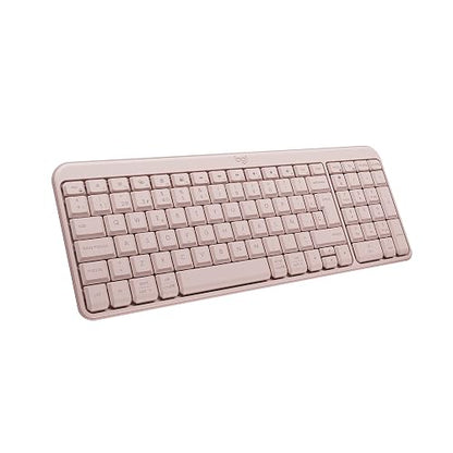 Logitech K250 Teclado Compacto Bluetooth para Windows, ChromeOS ó iOS, Batería de 12 Meses - Color Rosa