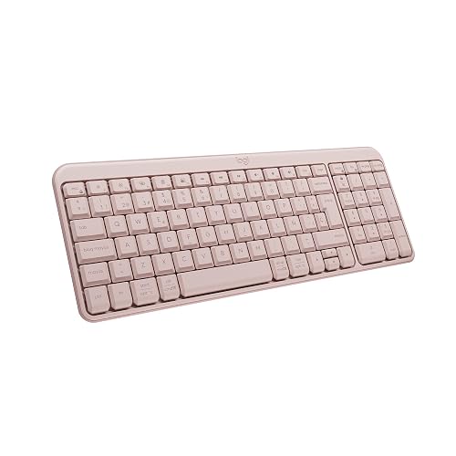 Logitech K250 Teclado Compacto Bluetooth para Windows, ChromeOS ó iOS, Batería de 12 Meses - Color Rosa