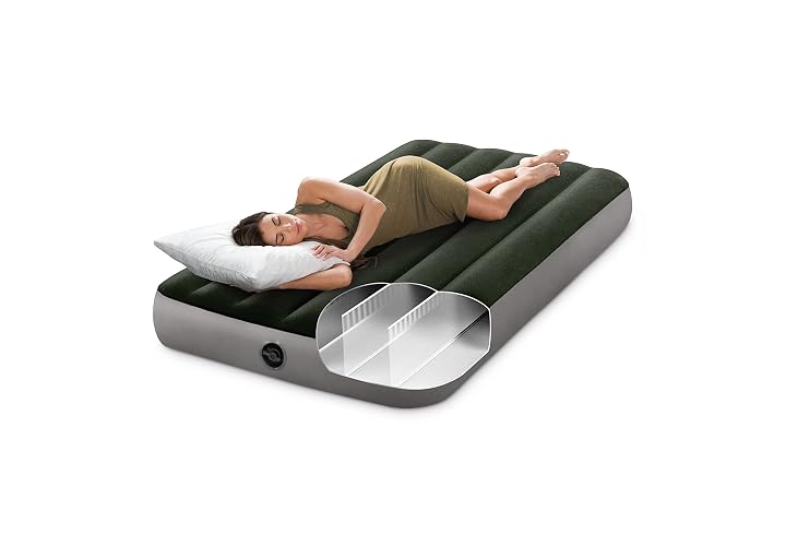 Intex Dura-Beam Standard Series Prestige Downy Airbed con Bomba de batería