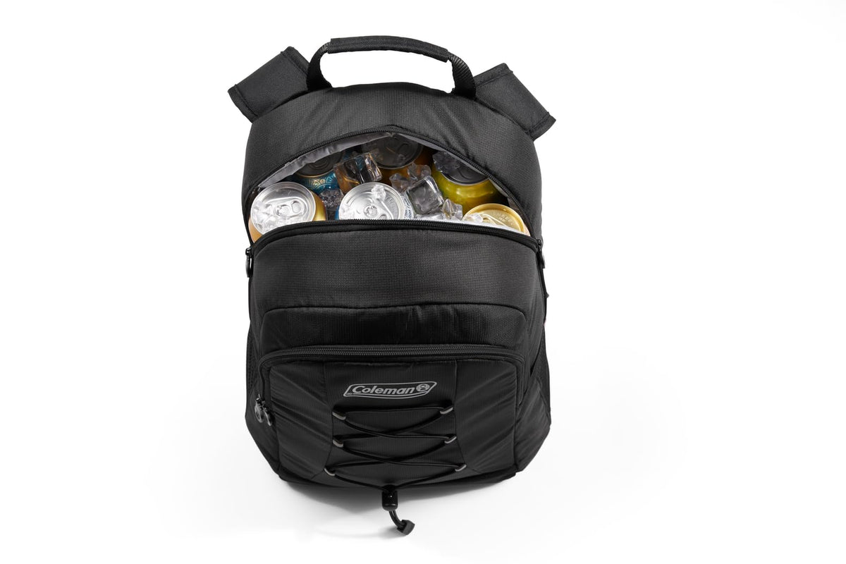 Coleman Chiller Series Insulated Portable Soft Cooler Backpack, Leak-Proof 28 Can Capacity Backpack Cooler with Adjustable Straps and Ice Retention
