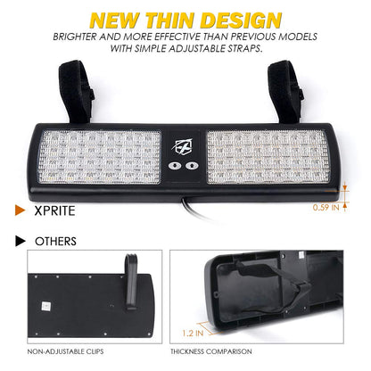 Xprite luces intermitentes estroboscópicas con visor LED ámbar blanco para camiones