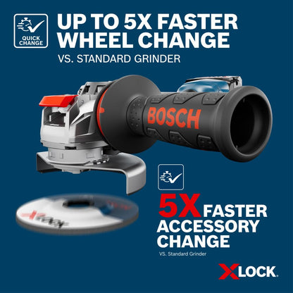 BOSCH DBX4541E 4-1/2" X-LOCK Hoja de diamante de borde segmentado Xtreme compatible con 7/8 pulgadas. Arbor para aplicación en hormigón reforzado, ladrillo, piedra