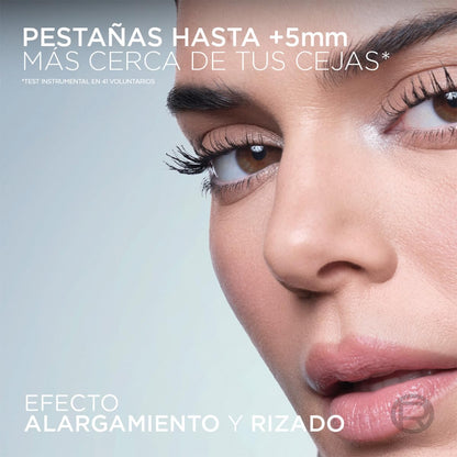 L'Oréal Paris Extensionist Máscara de Pestañas Tono Café, Efecto Alargamiento, Definición y Rizado, Para Pestañas Hasta 5mm Más Cerca de Tus Cejas, Dura Hasta 24h, Tono Café