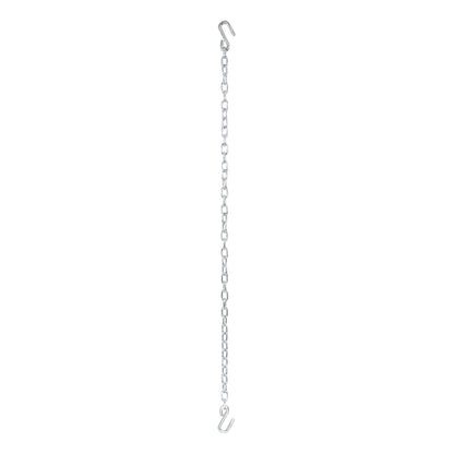 CURT 80010 - Cadena de Seguridad para Remolque de 48 Pulgadas con Ganchos en S de 3/8 Pulgadas, Resistencia a la Rotura de 2 Libras