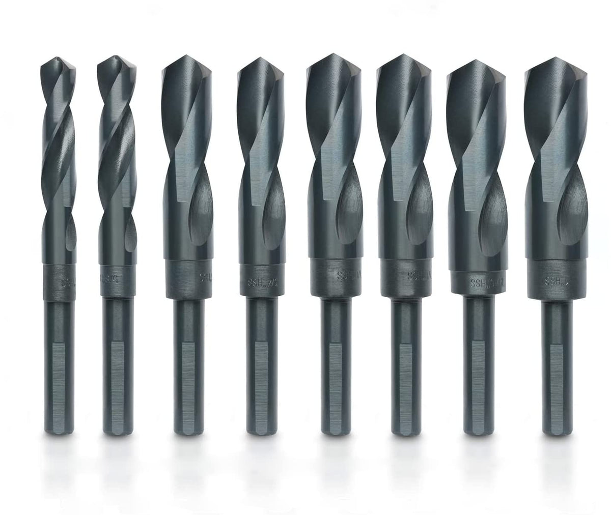 Hiltex 10005 HSS - Juego de brocas para taladro industrial (8 unidades, 1/2")