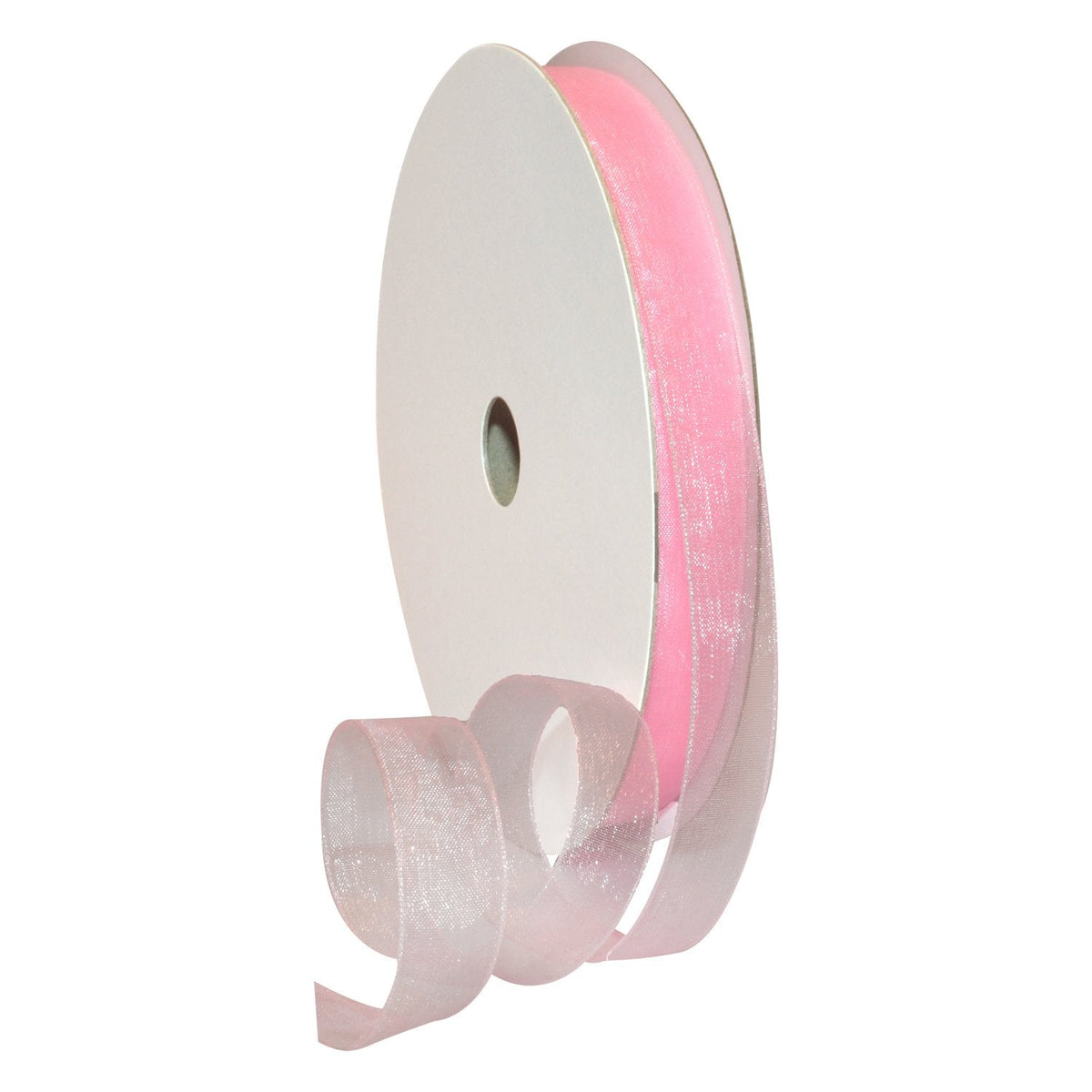 Morex Ribbon 91803/100-020 Organdy - Cinta de nailon, 5/8 pulgadas por 100 yardas, rosa claro - Rosa claro - 5 - 8-Inch by 100-Yard - Cinta de nailon Organdy