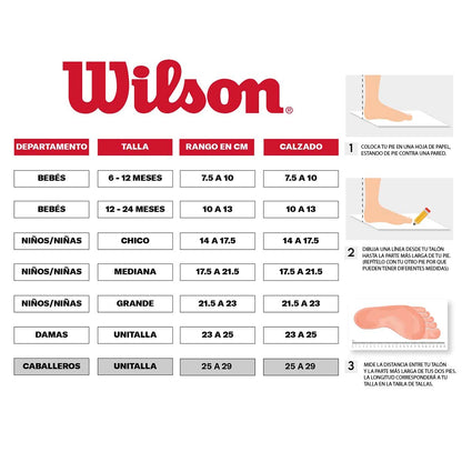 Wilson 10 Piezas Tin para Niñas, color Blanco, Talla MD (19-22 CM), 8846