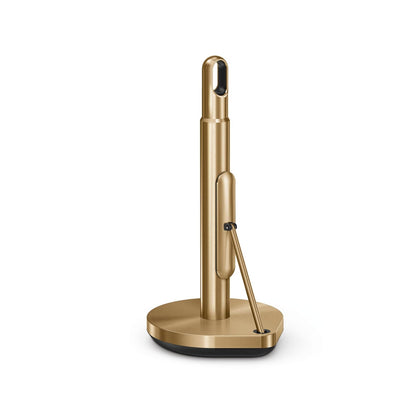 simplehuman Porta Toallas de Cocina con Brazo Tensor - Paper Towel Holder - acero inoxidable dorado