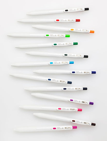 Zebra Pen Sarasa R - Bolígrafo de gel retráctil, punta extrafina de 0,4 mm, suministros escolares y diarios, agarre de goma, clip de carpeta, tinta resistente al agua surtida, paquete de 14 (47714)