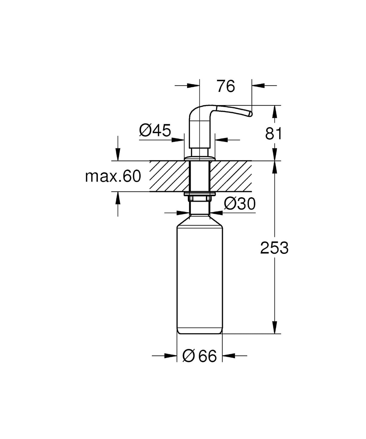 GROHE 40553DC0 Zedra Dispensador de jabón/loción, Super Steel