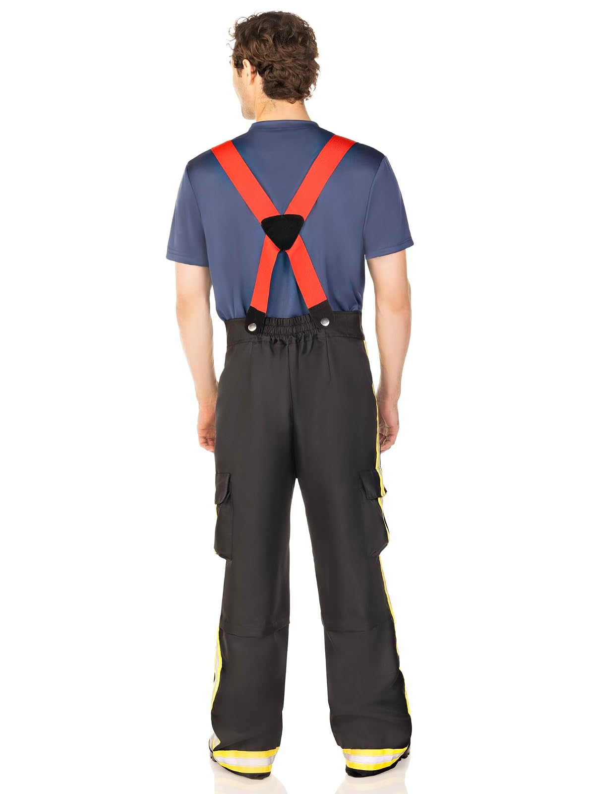 Leg Avenue Men's 3 Piece Fire Captain Costume, Black/Red, X-Large