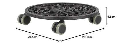 Esschert Design Plant Trolley - Cast Iron Round