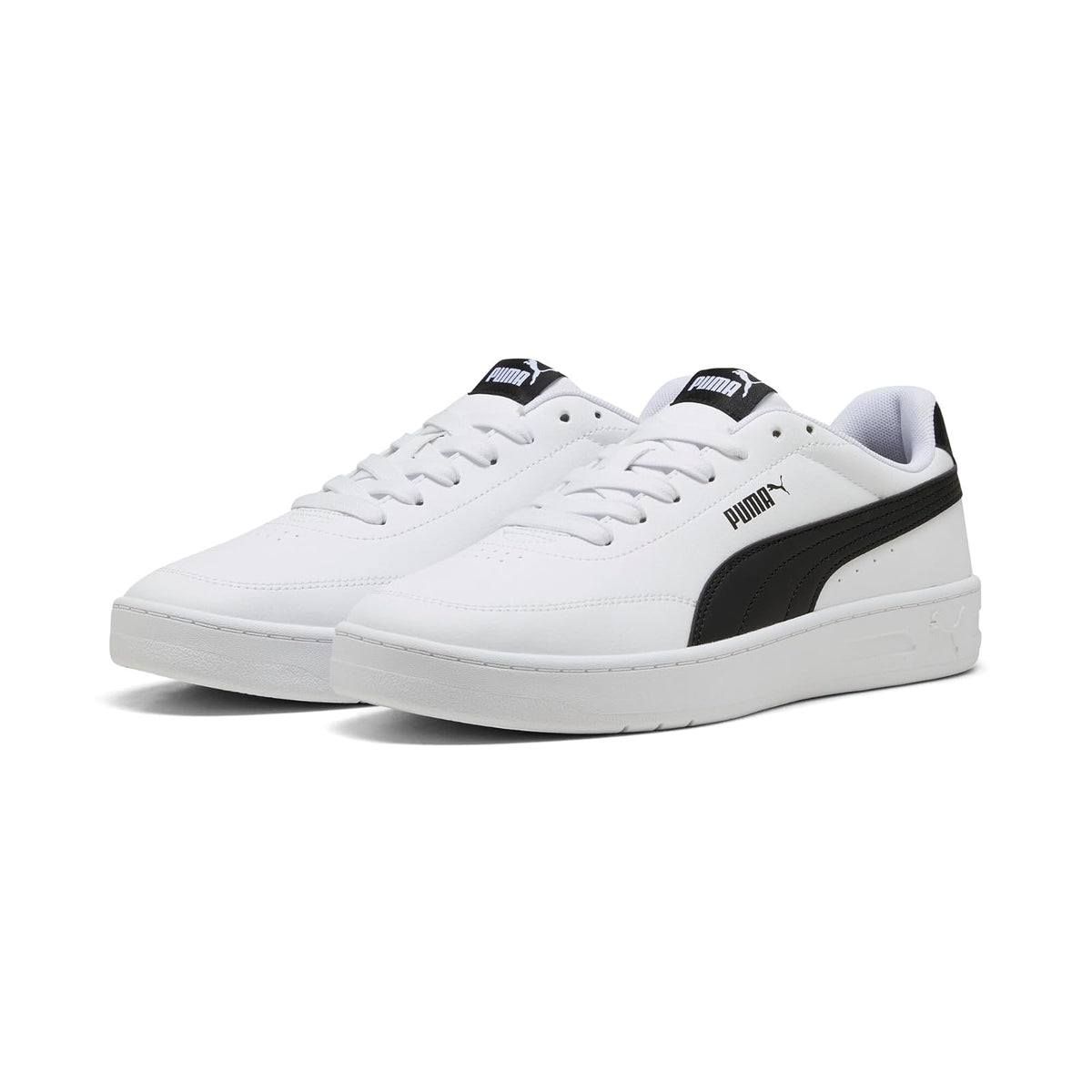 PUMA Court Classic Clean Tenis Unisex - 26.5 cm - Blanco y Negro