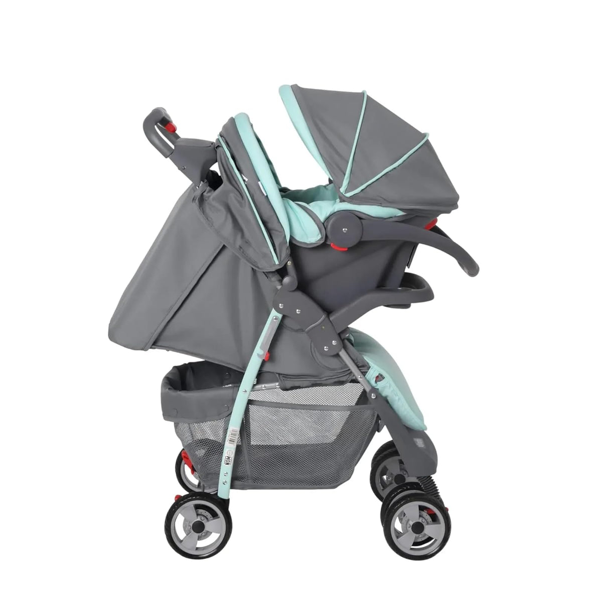 Infanti - Carriola para Bebé Disney Stitch- Travel System - Sistema de Viaje de 0 Meses a 3 Años, Hasta 15 kg - Color Turquesa