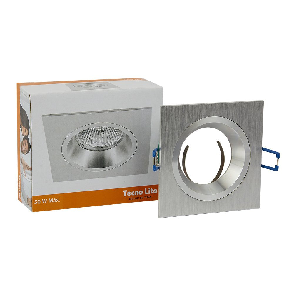 Tecnolite Lámpara para Empotrar, de interior color Satinado, 50 W YD-620/AL
