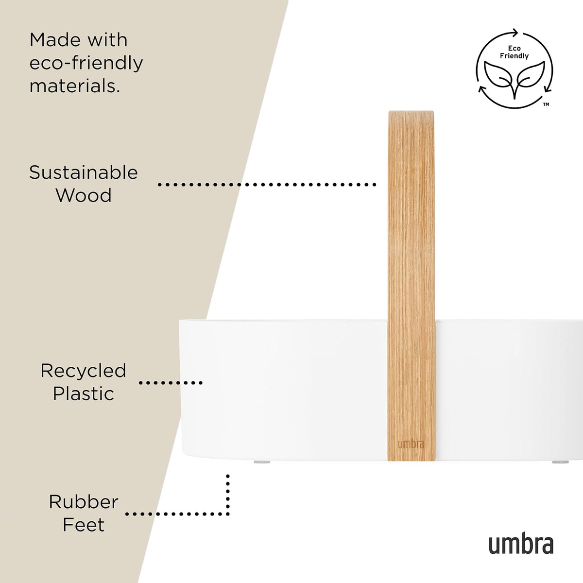 Umbra Bellwood Organizador cosmético, blanco/natural