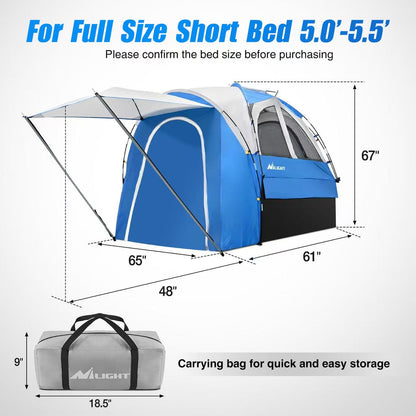 Nilight Truck Bed Tent 5.0-5.5FT Pickup Truck Tents with Removable Awning Waterproof